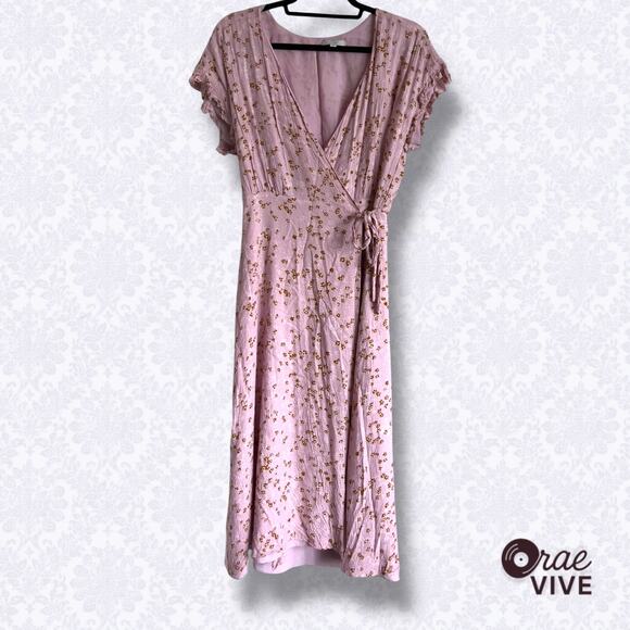 Joie Dresses & Skirts - Joie Bethwyn Soft Pink Floral Wrap Dress Size Small